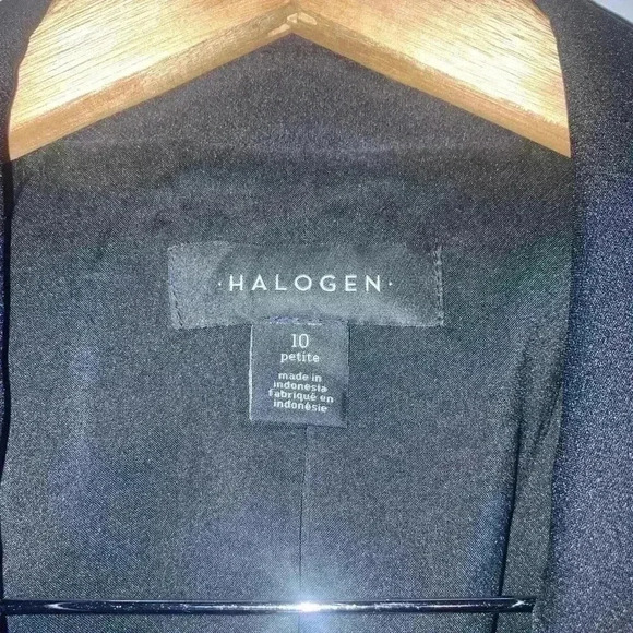 Halogen Black Blazer Jacket Women's Size 10 Petite - Picture 7 of 11